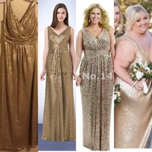 Bill Levkoff Gold Sequin Plus size Dress
